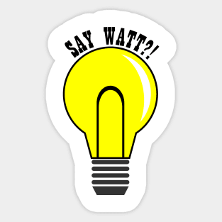 Yellow lightbulb Sticker